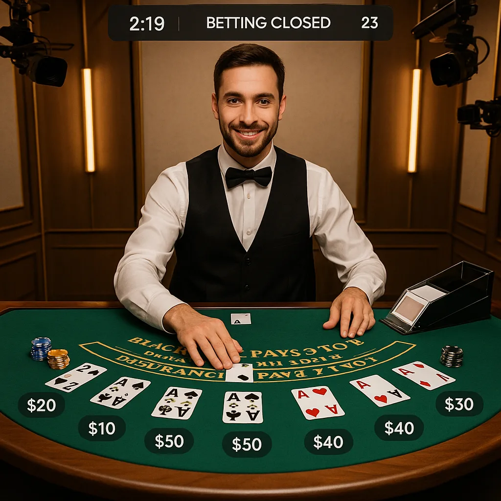 SlotsPalace - Blackjack Live - Croupiers en Direct