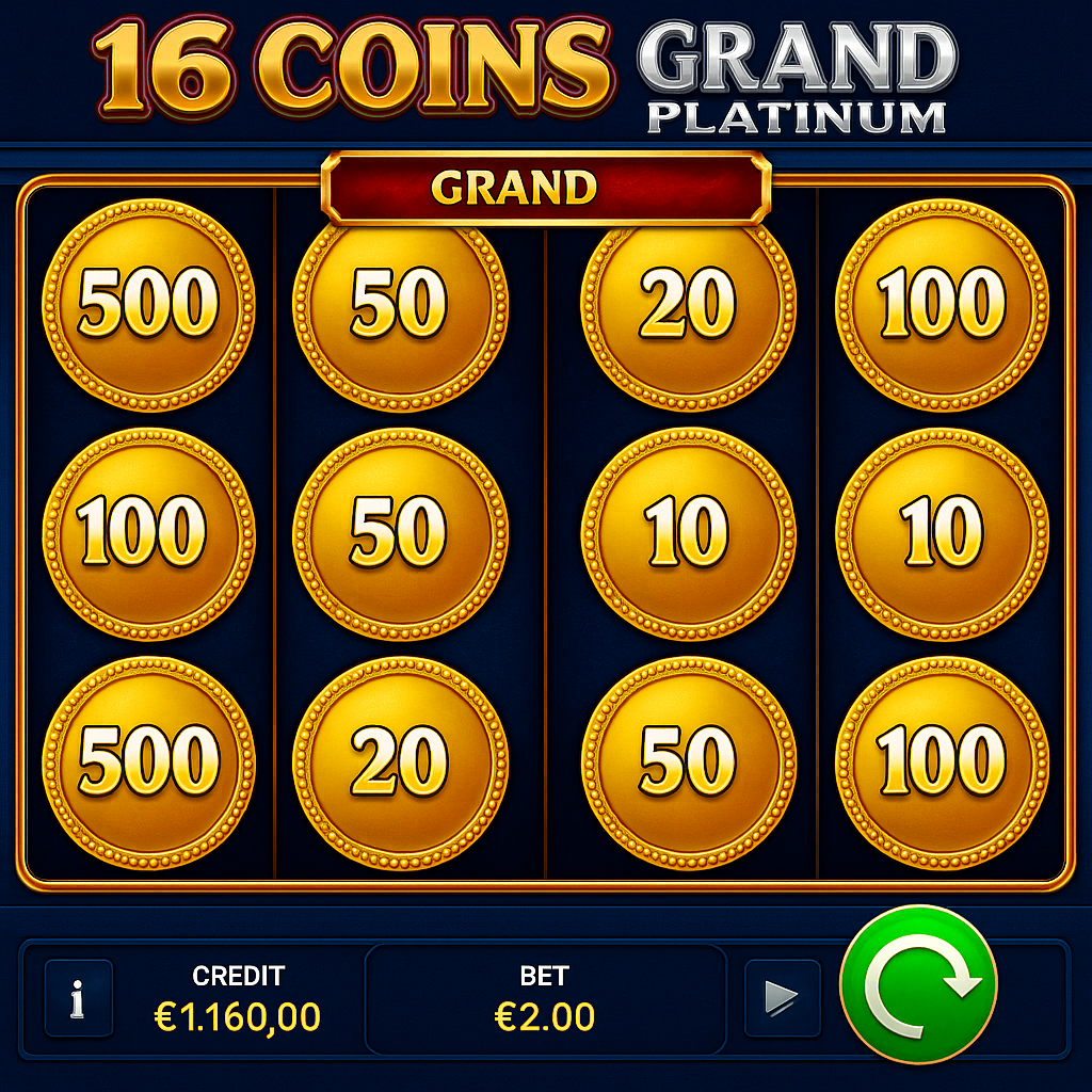 SlotsPalace - 16 Coins Grand Platinum Edition Slot Game